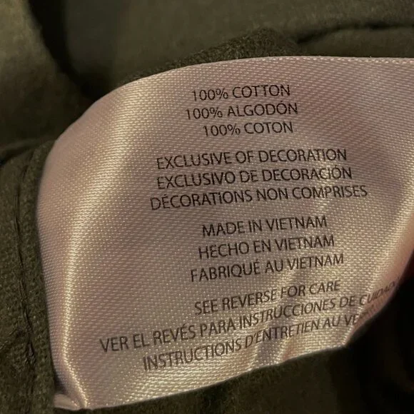 WOOLRICH Chamois Men 100% Brushed Cotton Button Up Long Sleeve Shirt Green L NEW - Picture 11 of 11